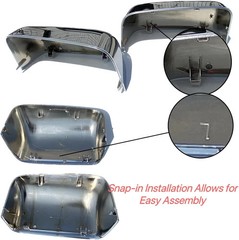 Top Half Mirror Caps Cover Trim Compatible with 2008-2016 F250 F350 F450 Supe