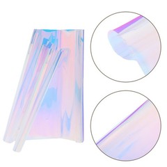 1 Set Reusable Iridescent Glass Tint Decorative Privacy Window Film Multicolor