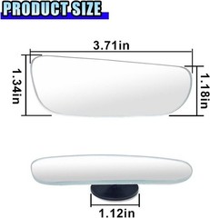 2PCS Blind Spot Mirror, Universal Adjustable HD Glass Convex Rear Size: Strip