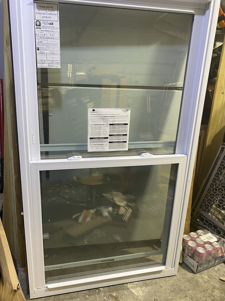 American Craftsman 8601 Double-Hung Vinyl Window 36×62 White Low-E Argon