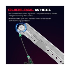 Front Passenger Side Power Window Regulator with Motor (6 Pins) Fit for 2008-…