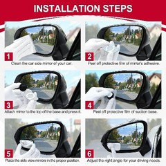Blind Spot Car Mirror, HD Glass Frameless Convex Side Mirror Blindspot