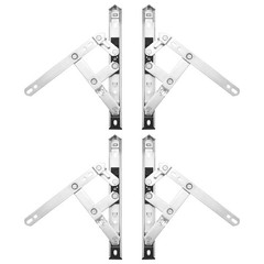 4Pcs Casement Window Hinge, 8-inch Stainless Steel Friction Stay Hinges