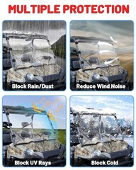 Scratch-Resistant Vented Front Windshield Compatible with Polaris Ranger 2010
