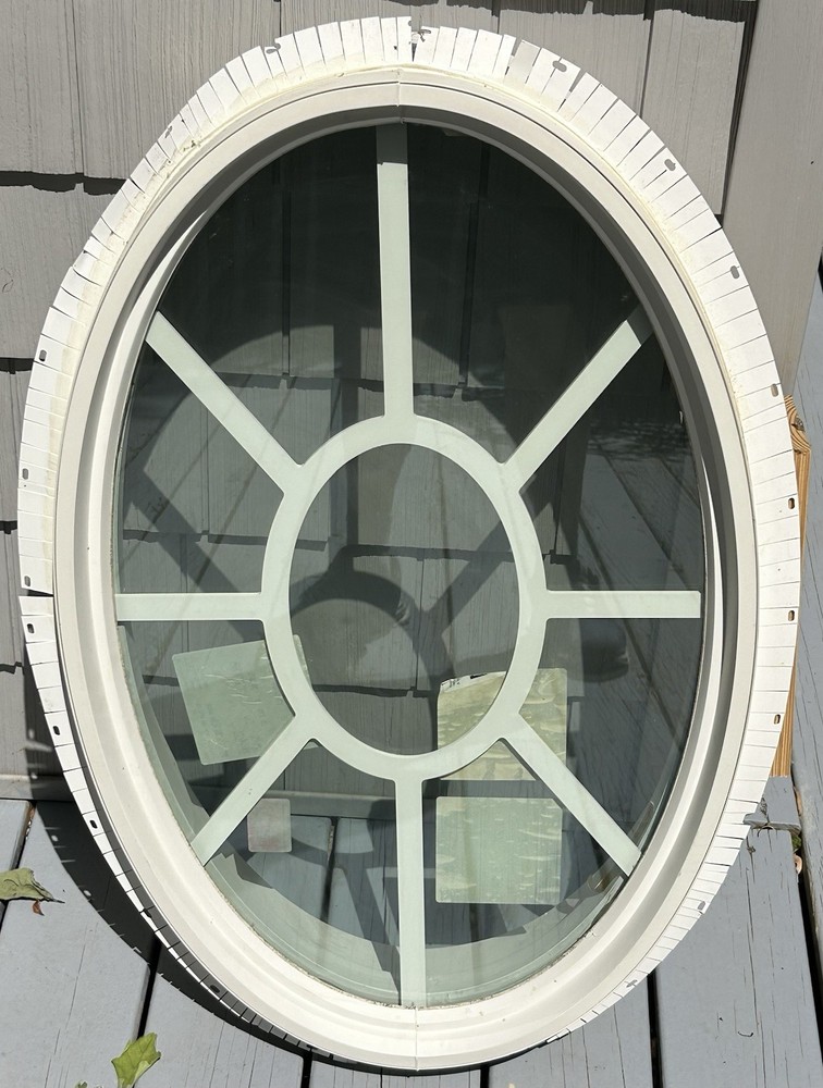 New Replacement Window M&W Oval 18.375 X 30.375 Double Pane Vinyl Made In USA
