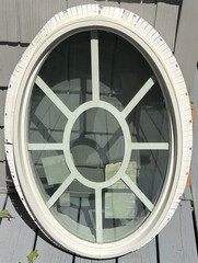 New Replacement Window M&W Oval 18.375 X 30.375 Double Pane Vinyl Made In USA