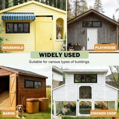 2 Pack Shed Windows, 10″X18″ Sliding Windows, Transom Window W/ Tempered Glass