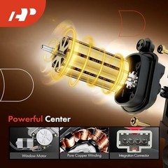 Power Window Regulator with Motor Compatible with Honda Front Driver Side (LH)