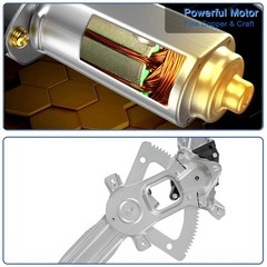 Obaee Window Regulator with Motor Front Left Driver Side, Replace 748-212 | Comp