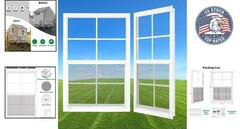 Tempered Glass Flush Mount Shed Windows – 2-Pack for Enhanced Ventilation