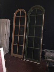 Arched Windows – Set Of 2, Windows- 8.75 Ft Tall By 31 1/4” Wide Each Salvage