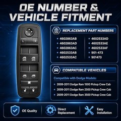 Master Power Window Switch 4602863AD for Dodge RAM 1500/2500/3500