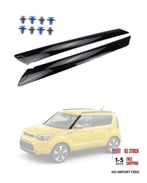 Windshield A-Pillar Trim Molding Set Compatible with 2014-2019 Kia Soul, Left