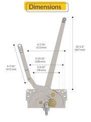 Truth EntryGard Dual Arm Casement Operator Stud Bracket 4 7/16”x10 1/2″ Arms
