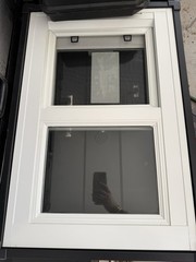 Sentinel Single-Hung Casement Home Window White Aluminum Double-Pane Laminated