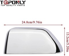 Tow Mirror Cover Cap | For 2017-2024 F250 F350 F450 F550 Chrome Left Side