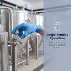 Sanitary Tri Clamp: Solid Blind End Cap, Sanitary Blank Lid, Polished Stainless