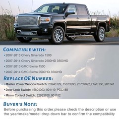 Silverado/Sierra Upgraded Drive Driver Side Window + Door Lock + Mirror Switch