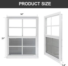 Durable 14″ x 21″ Aluminum Shed Windows with Sliding Style – Perfect for Coops