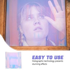 1 Set Reusable Iridescent Glass Tint Decorative Privacy Window Film Multicolor