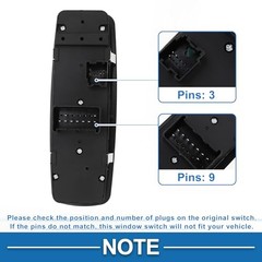 Power Window Switch No.68212784AA Front Left Driver Side Window Control Switch