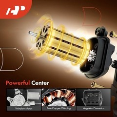 Electric Power Window Regulator with Motor Compatible Rear Passenger Side (RH)