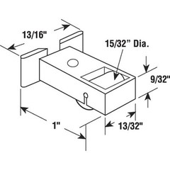 Roller Assembly (Flat) – Sliding Windows, Nylon / Steel