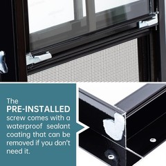 2 Pack 12″x18″ Flush Mount Shed Windows with Tempered Glass & Screen – Ideal for