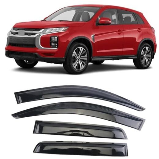 Outside Mount Window Visor Deflectors Rain Outlander Sport / ASX 2011-2023