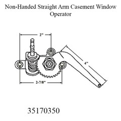 Peachtree Ariel Casement Window Non-Handed Straight Arm Operator – Black