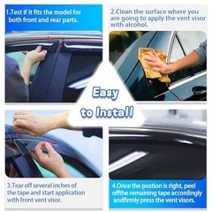 Window Rain Guards Compatible 2017-2022 Kia Sportage 4PC Window Visors Vent