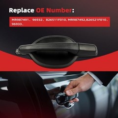 Exterior Door Handle Set – Front Driver Left Passenger Right Texture Black