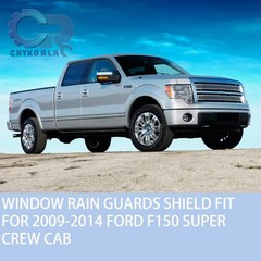 Rain Guards Window Visors Fit for 2009-2014 Ford F150 SuperCrew Cab Truck, Ou…