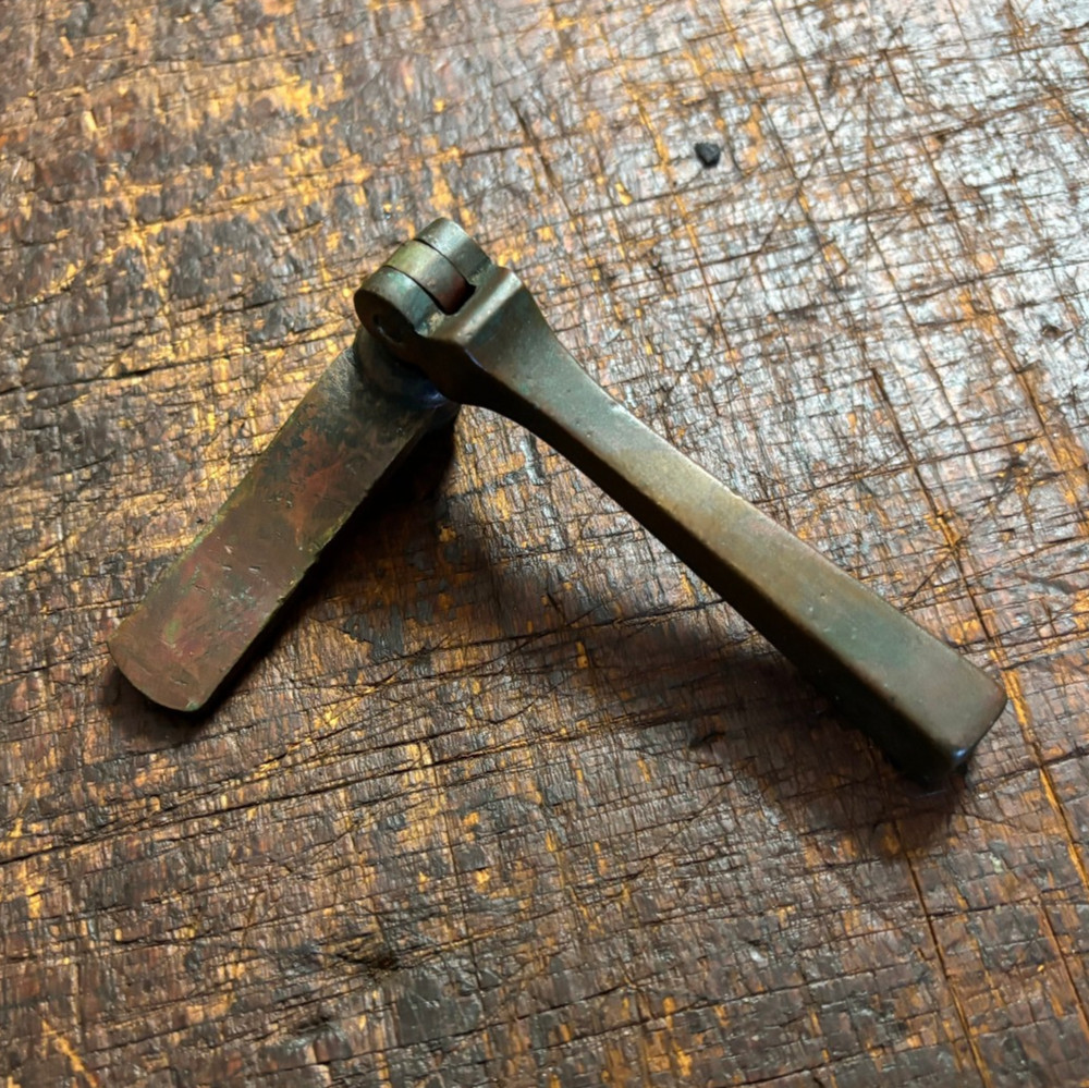 Art Deco Cast Brass Teardrop Sash Lock . Old Window Hardware 1930’s