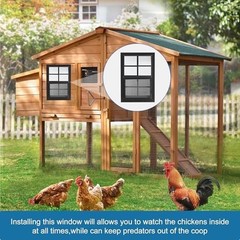 2 Pack 18″x23″ Black Flush Mount Shed Windows with Tempered Glass & Screen – Ide