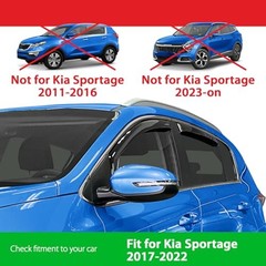 Goodyear Shatterproof in-Channel Window Deflectors for Kia For Sportage 17-22