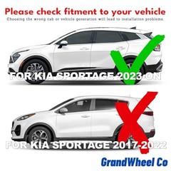 Window Deflectors Smoke Tinted Tape-On Side Window Vent For Sportage 23-26