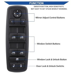 Power Window Switch Control Button 8+13 PINS Driver Side Compatible with