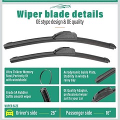 WIND SMILE Windshield Wiper Blades for Kia Sorento 2021 2022 2023 2024,