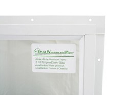 Shed Window 12″ x 18″ White Flush SAFETY /TEMPERED GLASS Playhouses Coops