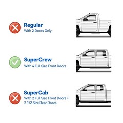 Window Visors Rain Guards for 2009-2014 Ford F150 SuperCrew Cab, Out-Channel …