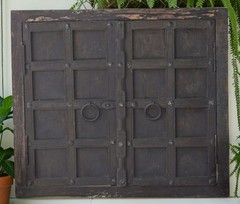 Antique Wooden Large Size Wall Décor Window Panel Frame Original Old Fine Craft