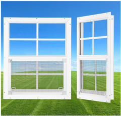 18″x23″ Shed Window 2-Pack with Tempered Glass for Outdoor Use