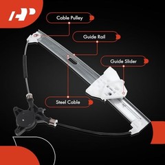 Electric Power Window Regulator Without Motor Compatible Rear Driver Side (LH)
