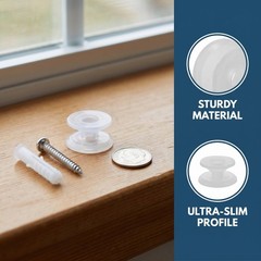 1 Set Window Blinds Plastic Cord Winder, String Holder with Screws for Wall