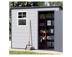 2 Pack 12×18 Flush Mount Shed Windows with Tempered Glass & Screen – White(S113)