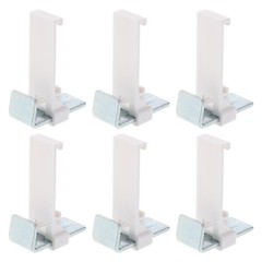 6 Pcs Roller Curtain Brackets Blind Clamp Mount Hardware Clip for Shades