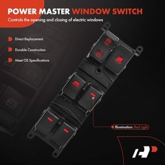 Master Power Window Switch Compatible with Kia Rio 2012-2017, 18 Blades,