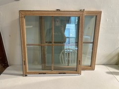 Window World Vinyl Double Hung Replacement Windows Grid Tinted Light Oak 24×50?