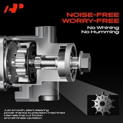 Power Steering Pump, with Pulley & Reservoir, Pump with Pulley & Reservoir